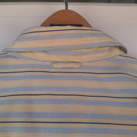 Timberland yellow blue men lg button down short sleeve - Picture 8 of 14